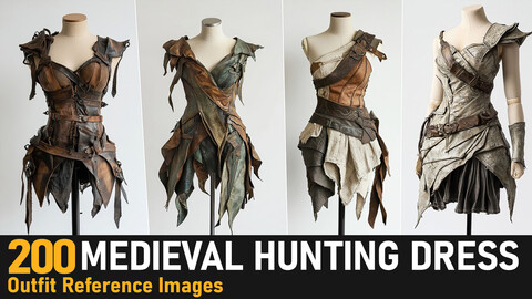 Medieval Hunting Dress|4K Reference Images