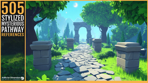 505 Stylized Mysterious Pathway