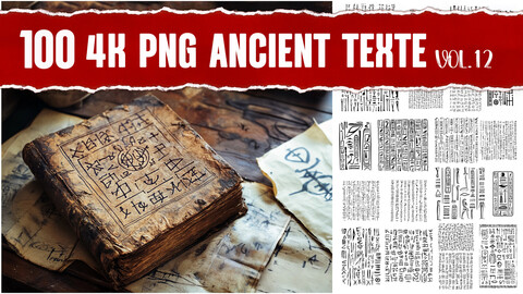 Ancient Text VOL.012|4K Stencil Maps