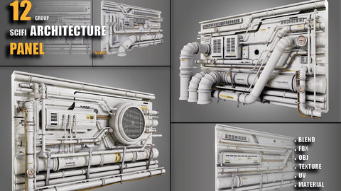 12 group + scifi architecture panels set vol 16