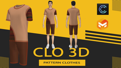 Pattern clothes ,Marvelous Designer or Clo3D (ZPRJ)