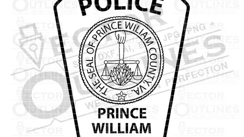 Prince William County, VA Police Department patch vector file svg dxf file for laser cutting, laser engraving, cricut cut file, cnc router file, ez cad file