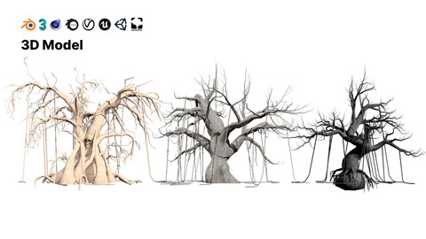 Creepy Trees 3D model