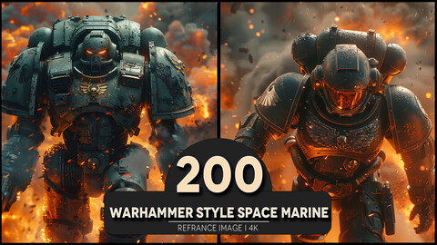 Warhammer Style Space Marine 4K Reference/Concept Images