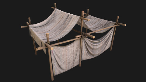 Medieval trade fair tent Stall