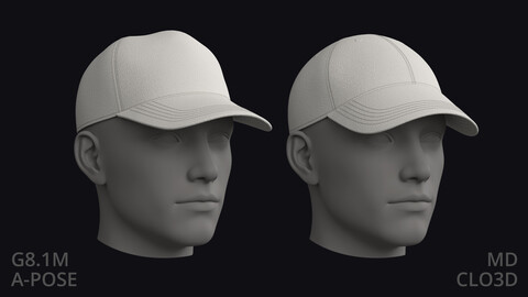 BASIC CAPS (5 & 6 panel) – zprj obj fbx highpoly