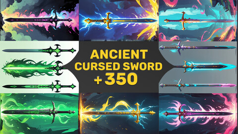 350 Ancient Cursed Sword Concept | Reference Images