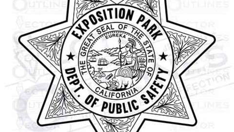 California Highway Patrol Exposition Park Dept. of Public Safety vector file, svg dxf file for laser cutting, laser engraving, Cricut cut file, cnc router file, ez cad file