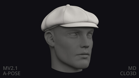 BASIC NEWSBOY CAP – zpac obj fbx highpoly