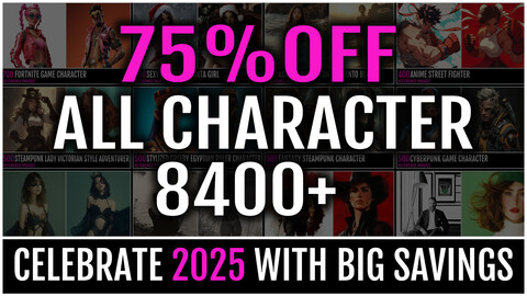 8400+ Celebrate 2025 with Big Savings-CHARACTER Mega Pack