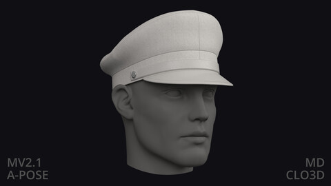 BASIC OFFICER CAP – zpac obj fbx highpoly