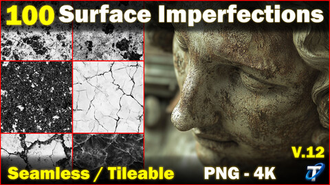 100 Ultra High-Quality Surface Imperfections (Seamless and Tileable) Vol 12