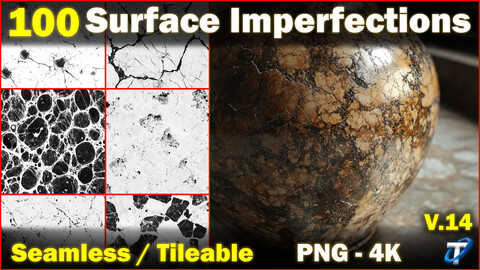 100 Ultra High-Quality Surface Imperfections (Seamless and Tileable) Vol 14