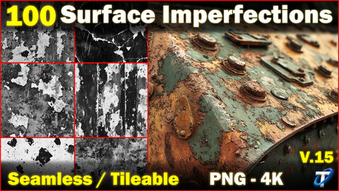 100 Ultra High-Quality Surface Imperfections (Seamless and Tileable) Vol 15