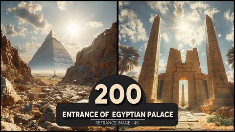 Entrance of  Egyptian Palace 4K Reference/Concept Images