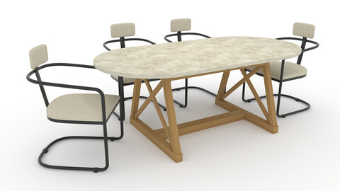 3D Model Dining Set 3