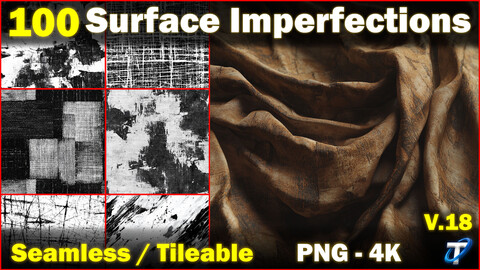 100 Ultra High-Quality Surface Imperfections (Seamless and Tileable) Vol 18