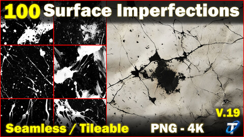 100 Ultra High-Quality Surface Imperfections (Seamless and Tileable) Vol 19