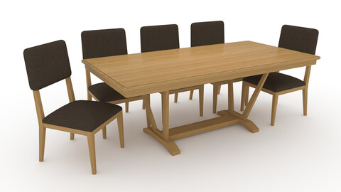 3D Model Dining Set 6