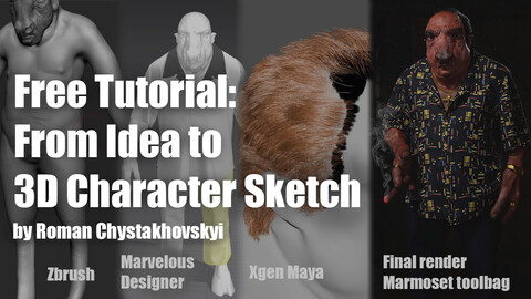 Free Tutorial: From Idea to 3D Character Sketch