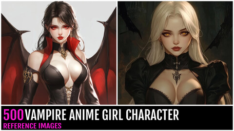 500 Vampire Anime Girl Character