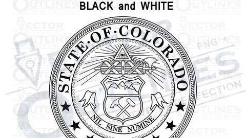 State of COLORADO vector file, svg dxf file for laser cutting, laser engraving, Cricut cut file, cnc router file, EZ Cad file