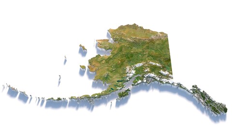 Alaska Terrain Map