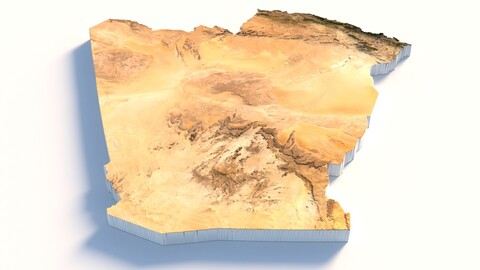 Algeria Terrain Map