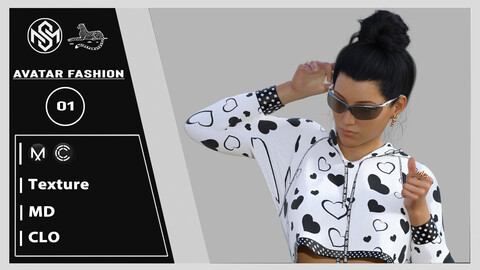 AVATAR_Fashion_001 - Ready-to-Use Avatar for Clo3D & Marvelous Designer