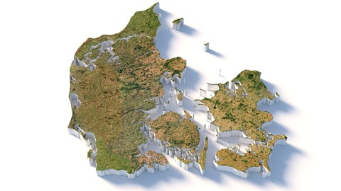 Denmark Terrain Map