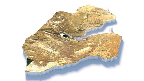 Djibouti Terrain Map