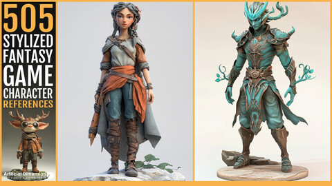 505 Stylized Fantasy game Character