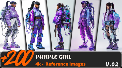 PURPLE GIRL VOL. 02/ 4K/ Reference Image