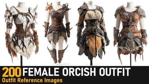 Female Orcish Outfit|4K Reference Images