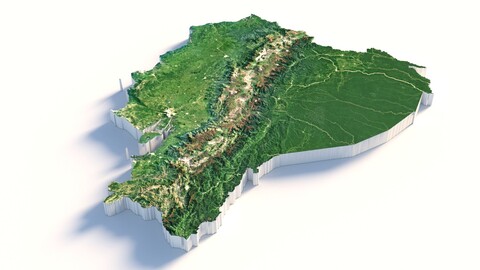 Ecuador Terrain Map