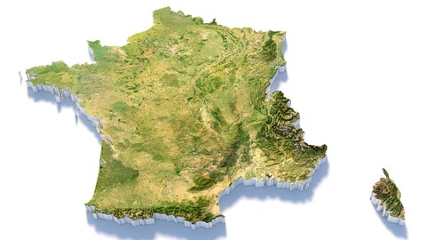 France Terrain Map