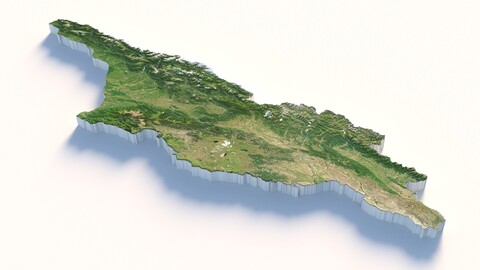 Georgia Terrain Map