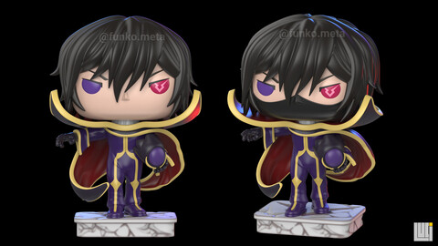 Code Geass Lelouch ZERO funko POP fanart ~digital .stl files~