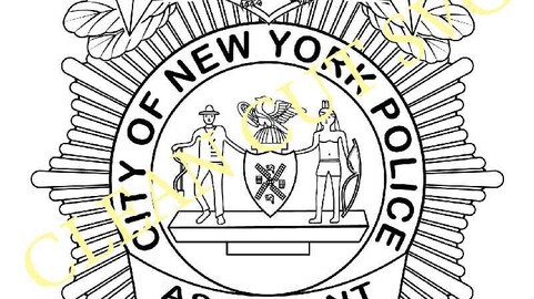 CHIEF ASSISTANT NY City Police badge vector file Black white vector outline or line art file for cnc laser cutting, wood, metal engraving, Cricut file, cnc router file, vinyl cutting, digital cutting machine file