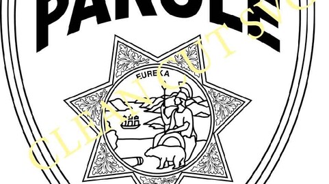 California State Parole logo patch vector file Black white vector outline or line art file for cnc laser cutting, wood, metal engraving, Cricut file, cnc router file, vinyl cutting, digital cutting machine file