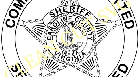 Caroline County Sheriff badge vector file Black white vector outline or line art file for cnc laser cutting, wood, metal engraving, Cricut file, cnc router file, vinyl cutting, digital cutting machine file