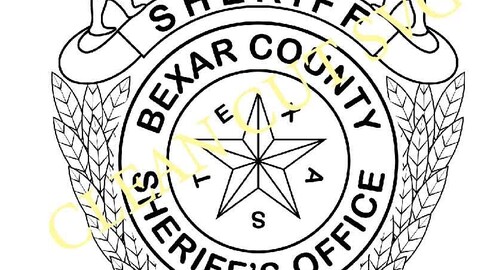 Bexar County Sheriffs Office Badge vector file Black white vector outline or line art file for cnc laser cutting, wood, metal engraving, Cricut file, cnc router file, vinyl cutting, digital cutting machine file