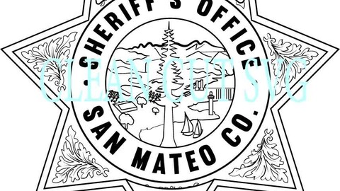 Deputy San Mateo County Sheriffs Office badge vector file Black white vector outline or line art file for cnc laser cutting, wood, metal engraving, Cricut file, cnc router file, vinyl cutting, digital cutting machine file