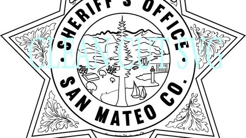 Sergeant San Mateo County Sheriffs Office CA badge vector file Black white vector outline or line art file for cnc laser cutting, wood, metal engraving, Cricut file, cnc router file, vinyl cutting, digital cutting machine file