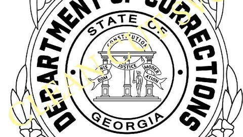 Dept of Corrections Badge Georgia State badge vector file Black white vector outline or line art file for cnc laser cutting, wood, metal engraving, Cricut file, cnc router file, vinyl cutting, digital cutting machine file