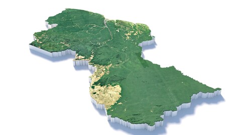 Guyana Terrain Map