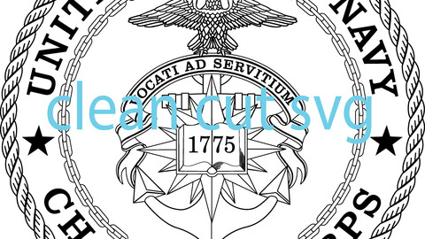 US Navy Chaplain Corps badge vector file Black white vector outline or line art file for cnc laser cutting, wood, metal engraving, Cricut file, cnc router file, vinyl cutting, digital cutting machine file