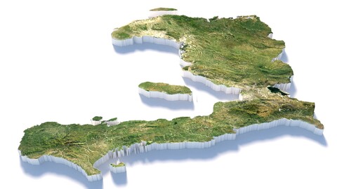 Haiti Ayiti Terrain Map