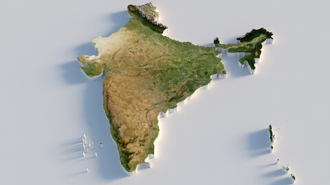 India Terrain Map