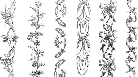 Fancy Vintage Embroidery, svg vector file, laser cut file, cricut file, engraving file, cnc cut file, Eps file